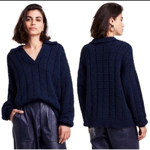 Rachel Comey x Target Navy Knitted V-Neck Pullover Sweater